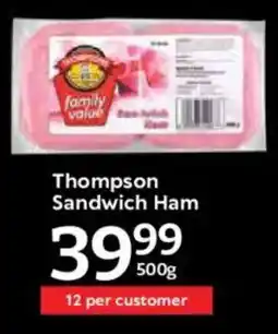 Oxford Freshmarket Thompson Sandwich Ham offer