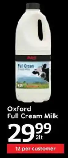 Oxford Freshmarket Oxford Full Cream Milk offer