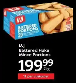 Oxford Freshmarket I&J Battered Hake Mince Portions offer