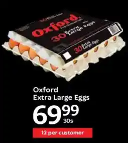 Oxford Freshmarket Oxford Extra Large Eggs offer