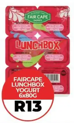 1UP Faircape lunchbox yogurt offer