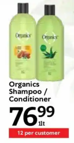Oxford Freshmarket Organics Shampoo/ Conditioner offer