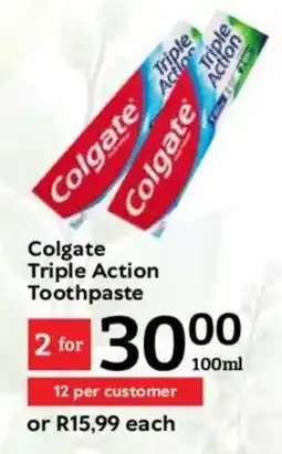 Oxford Freshmarket Colgate Triple Action Toothpaste offer