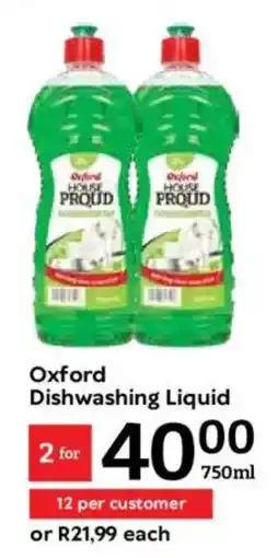 Oxford Freshmarket Oxford Dishwashing Liquid offer