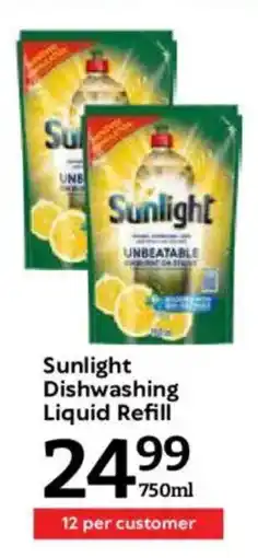 Oxford Freshmarket Sunlight Dishwashing Liquid Refill offer