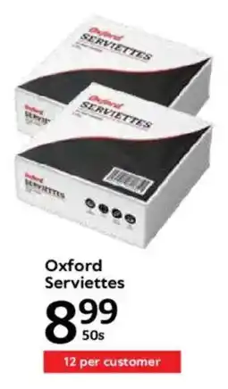 Oxford Freshmarket Oxford Serviettes offer