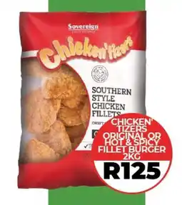 1UP Chicken'tizers original or hot & spicy fillet burger offer