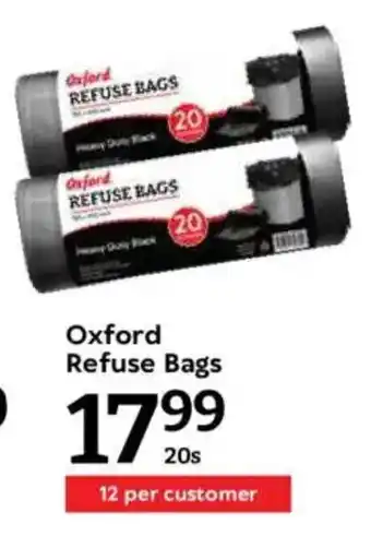 Oxford Freshmarket Oxford Refuse Bags offer
