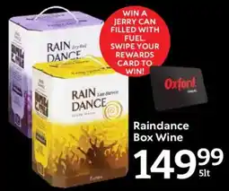 Oxford Freshmarket Raindance Box Wine offer