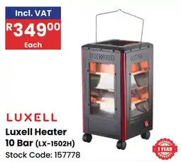 Africa Cash and Carry Luxell Heater 10 Bar offer