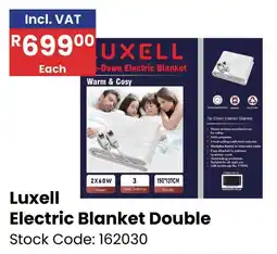 Africa Cash and Carry Luxell Electric Blanket Double offer