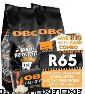 Obc charcoal or briquettes & obc firelighters