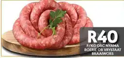 OBC Meat & Chicken Obc nyama boerie or vrystaat braaiwors offer