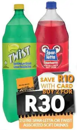 OBC Meat & Chicken Spar-letta or twist assorted soft drinks offer