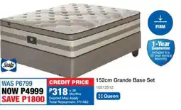 OK Furniture Sealy 152cm Grande Base Set offer