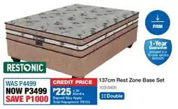 OK Furniture Restonic 137cm Rest Zone Base Set offer
