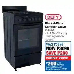 OK Furniture Defy Black 4-Plate Compact Stove offer