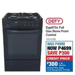 OK Furniture Defy Dgs670x Full Gas Stove Front Control offer