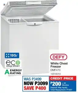 OK Furniture Defy White Chest Freezer offer