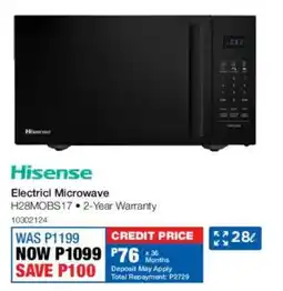 OK Furniture Hisense Electric Microwave offer