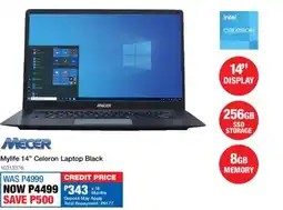 OK Furniture Mecer Mylife 14" Celeron Laptop Black offer