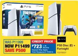 OK Furniture PS5 Disc E + Fortnight offer