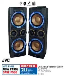 OK Furniture JVC Dual Active Speaker System offer