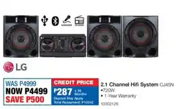 OK Furniture LG 2.1 Channel Hifi System offer