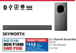 OK Furniture Skyworth 2.1 Channel Sound Bar offer