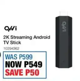 OK Furniture QVWI 2K Streaming Android TV Stick offer