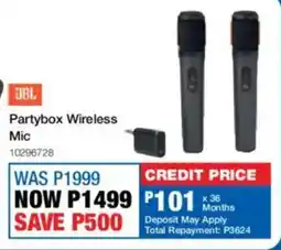 OK Furniture JBL Partybox Wireless Mic offer