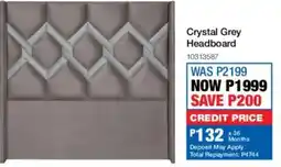 OK Furniture Crystal Grey Headboard offer