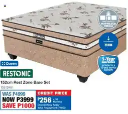 OK Furniture Restonic 152cm Rest Zone Base Set offer