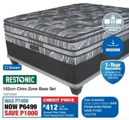OK Furniture Restonic 152cm Chiro Zone Base Set offer