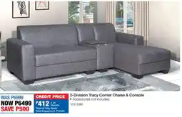 OK Furniture 2-Division Tracy Corner Chaise & Console offer