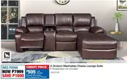 OK Furniture 2-Division Manhattan Chaise Lounge Suite offer