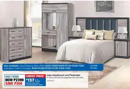 OK Furniture Julia Headboard and Pedestals offer