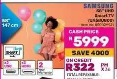 Game Samsung 58 UHD Smart TV (UA58U800) offer