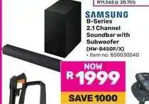 Game SAMSUNG B-Series 2.1 Channel Soundbar with Subwoofer offer