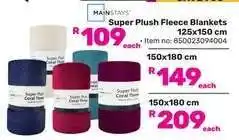 Game Mainstays Super Plush Fleece Blankets offer