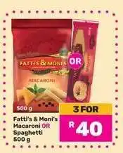 Game Fatti's & Moni's Macaroni or Spaghetti offer