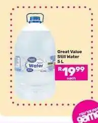 Game Great Value Still Water 5 L offer