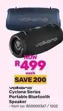 Game Volkano Cyclone Series Portable Bluetooth Speaker offer