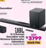 Game JBL 3.1 Channel Soundbar with Wireless Subwoofer (SB350BLK) offer