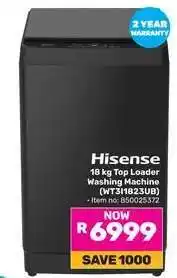 Game Hisense 18 kg Top Loader Washing Machine offer