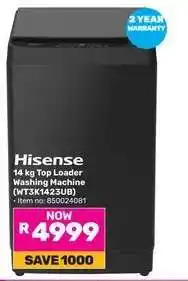 Game Hisense 14 kg Top Loader Washing Machine offer