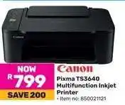 Game Canon Pixma TS3640 Multifunction Inkjet Printer offer
