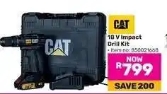 Game CAT 18 V Impact Drill Kit offer