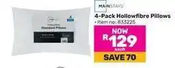 Game 4-Pack Hollowfibre Pillows offer