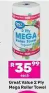 Game Great Value 2 Ply Mega Roller Towel offer